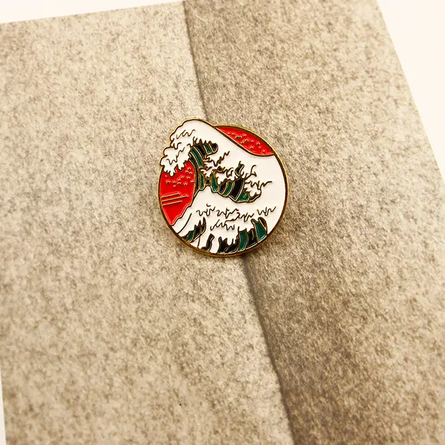 Personalized Creative Bag Pin Ornaments Wave Brooch Red - Shop at LoveMi
