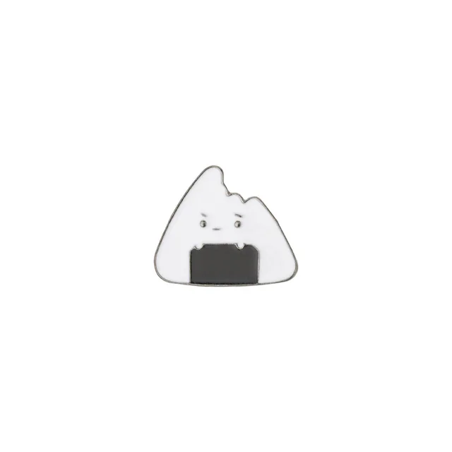 Small Rice Mall Metal Brooch Cute Cartoon Men And Women Japanese Badge White - Shop at LoveMi