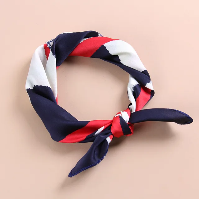 New Fashion Simple Contrast Color Wild Small Silk Scarf Scarves - Shop at LoveMi