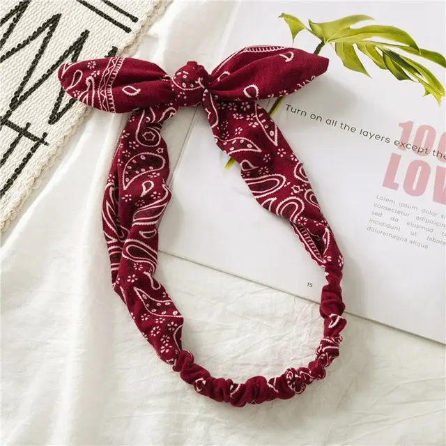 Vintage Bohemia Hair Bands for Girls Women Hair Accessories Red Wine - Shop at LoveMi