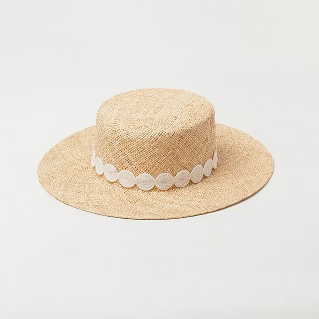 Luxe Trendy Pork Pie Boater Natural Bao Straw Sun Shade Hat For Women Lady Fashion Dress White - Shop at LoveMi