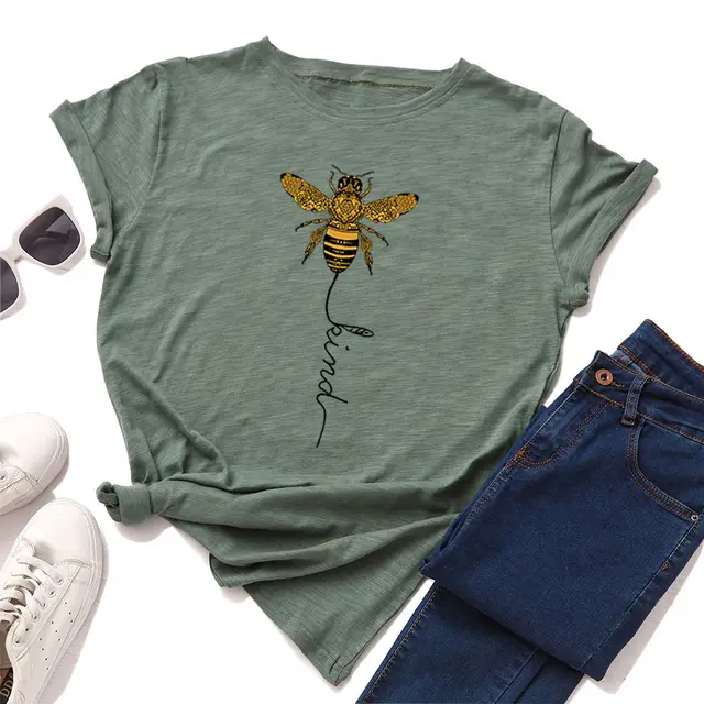 European And American Women'S Loose Round Neck Short Sleeved T Shirt Women'S Base Army Green - Shop at LoveMi