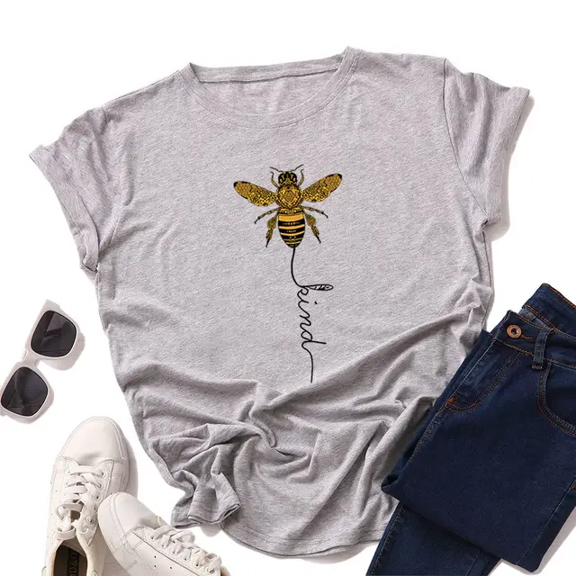 European And American Women'S Loose Round Neck Short Sleeved T Shirt Women'S Base Light Gray - Shop at LoveMi