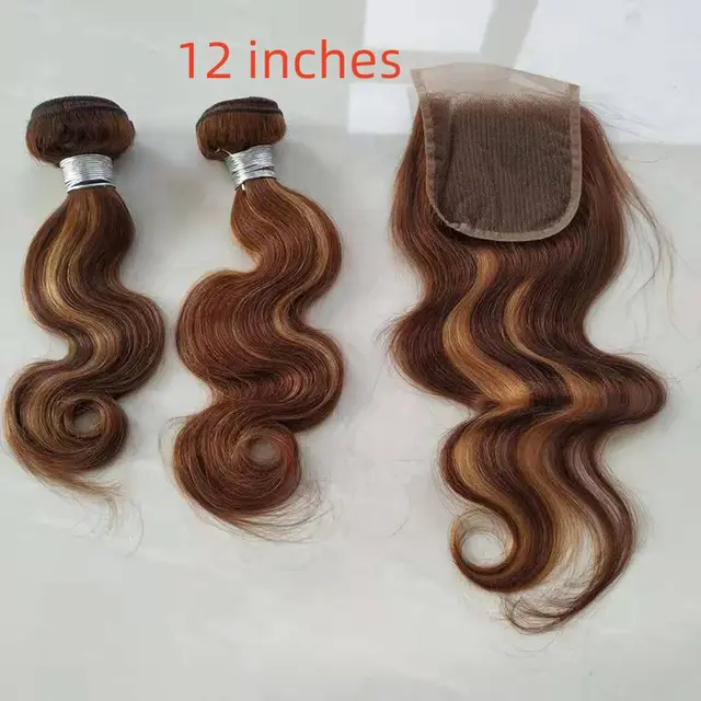 Real Hair Weave Piano Color Hair Block Body Wave Human Hair Bundle 12 Inches - Shop at LoveMi