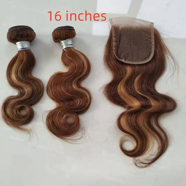 Real Hair Weave Piano Color Hair Block Body Wave Human Hair Bundle 16 Inches - Shop at LoveMi