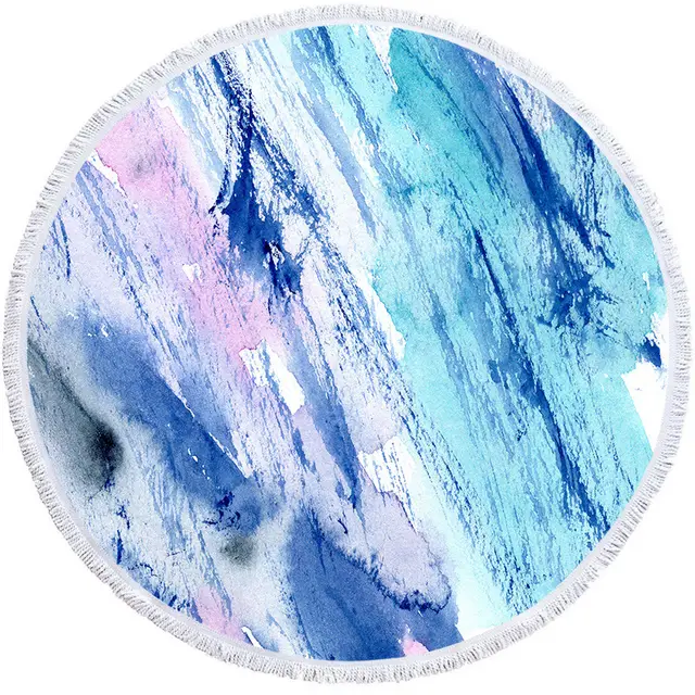 Supply Of Round Printed Beach Towels, Microfiber Shawls, Beach Towels, Flow Gold Series CanBe Customized - Shop at LoveMi