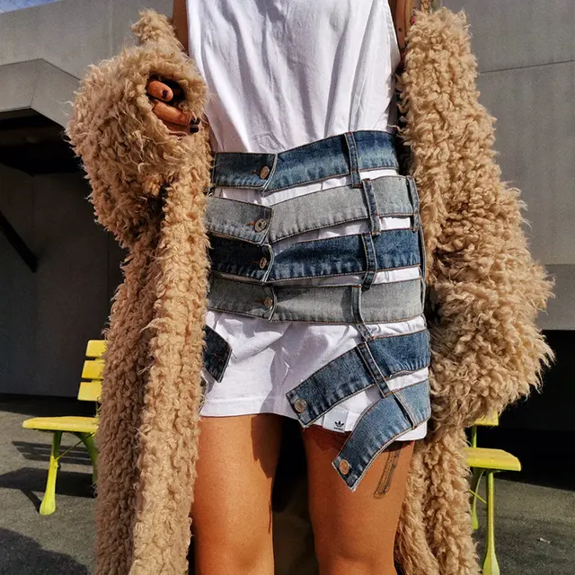 New Fashion High Waist Casual Do Old Hollow Irregular Skirt Women Irregular Skirt - Shop at LoveMi