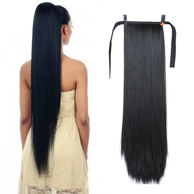 Wig Ponytail Female Long Straight Hair Bandage Style 85Cm - Shop at LoveMi