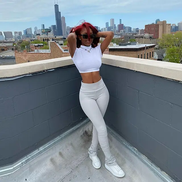 Sports Pleated Pile Casual Trousers Light Grey - Shop at LoveMi