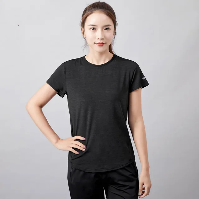 Short Sleeve Loose Workout Clothes T shirt Black - Shop at LoveMi
