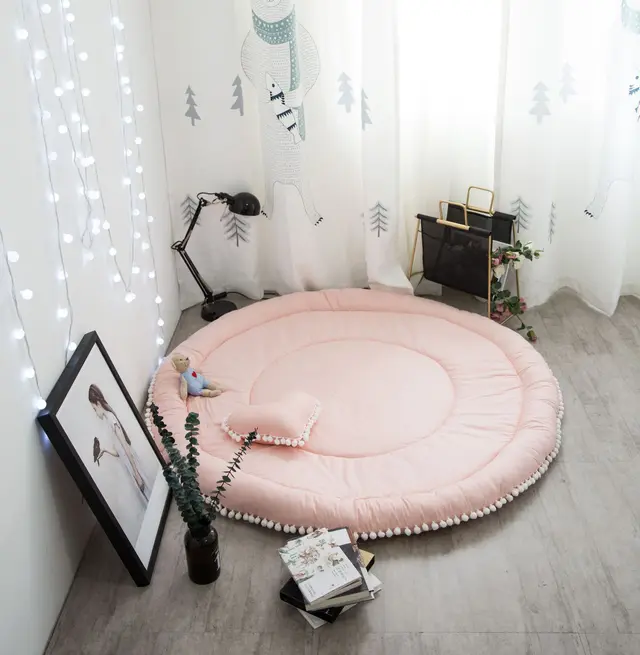 Ins Cotton Round Protective Crawling Mat 7Style - Shop at LoveMi