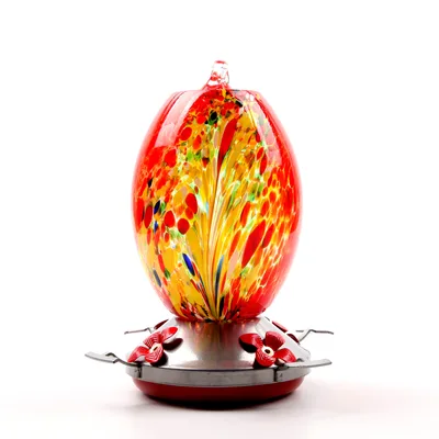Hummingbird Water Feeder Bird Feeder Anti Ant Hook Stained Glass Feeder - Shop at LoveMi