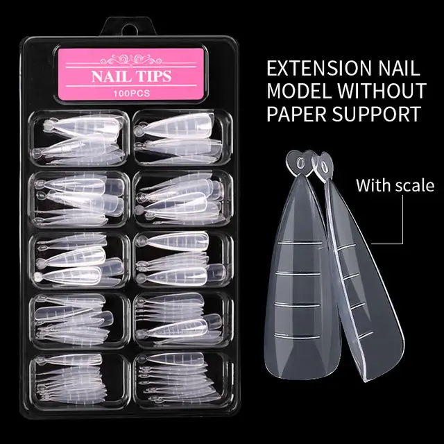 Nail Art Sheets Ultra thin Non marking Water Drop Pointed Ballet Coffin Trapezoid Sheets Box Sheets with Scale 04 - Shop at LoveMi
