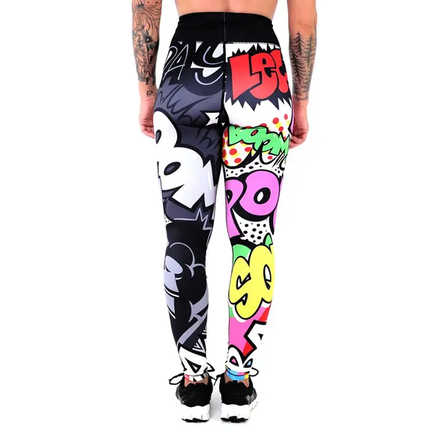 Printed Little Monster Yoga Leggings Hip High Waist Leggings Color - Shop at LoveMi