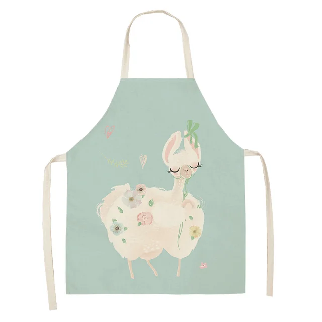 Cartoon Cute Forest Alpaca Series Cotton And Linen Apron Support Customized Pictures Wql0149 12 - Shop at LoveMi
