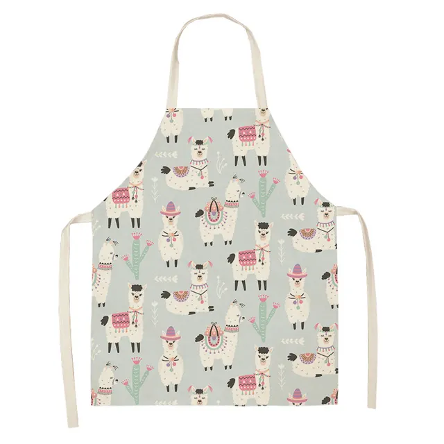 Cartoon Cute Forest Alpaca Series Cotton And Linen Apron Support Customized Pictures Wql0149 16 - Shop at LoveMi