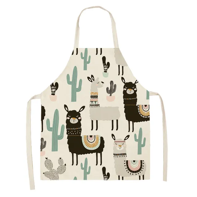 Cartoon Cute Forest Alpaca Series Cotton And Linen Apron Support Customized Pictures Wql0149 8 - Shop at LoveMi
