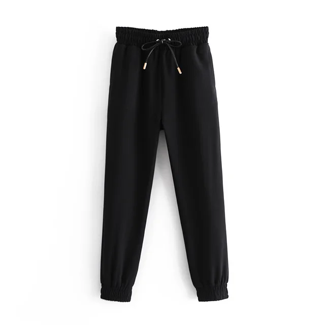 Sweatpants, Loose, Wild, Thin Harem Pants I Beamed Casual Pants Black - Shop at LoveMi