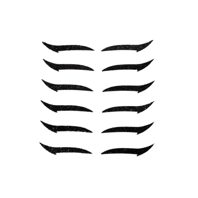 Eyeshadow Eyeliner Sticker Hipster Big Eye Makeup Natural Sticker Lazy Sticker Black - Shop at LoveMi