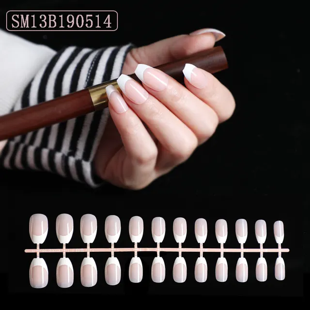 European And American Pink Complexion French Manicure - Shop at LoveMi