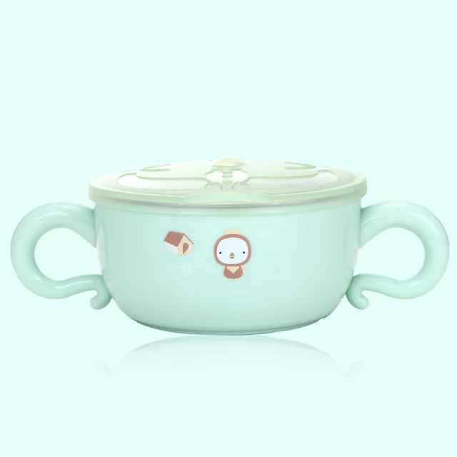 Fall Insulation Bowl Baby Double Layer Insulation Bowl Baby Food Supplement Bowl Green - Shop at LoveMi