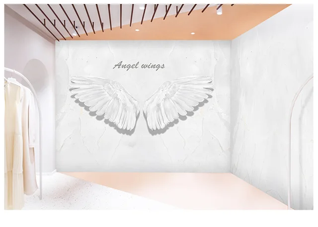 3d Angel Wings Wall Paper Background Wallpaper Mural 8d Wall Covering Crystal Cloth - Shop at LoveMi