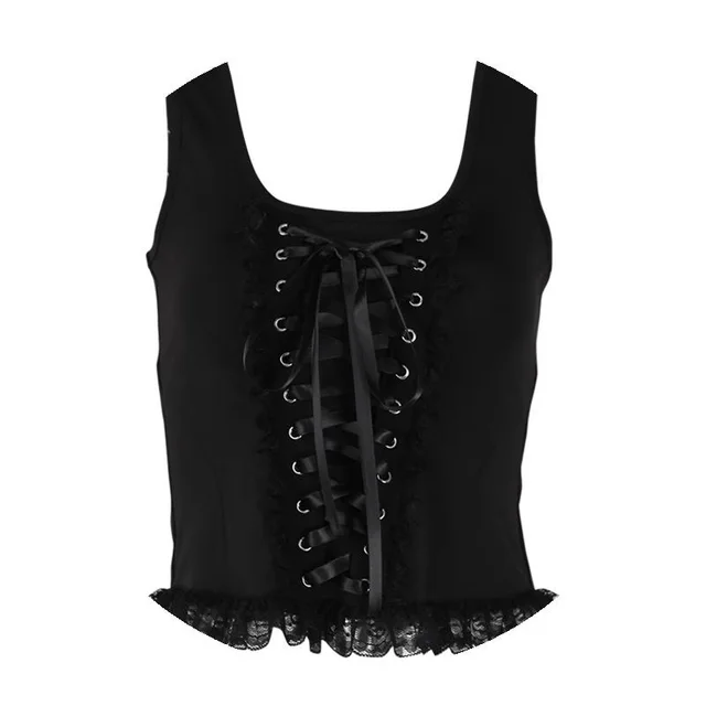 Bundled Zipper Women's Slim Short Vest Black - Shop at LoveMi