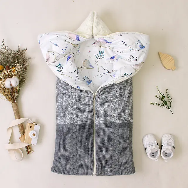 Envelope Style Thick Zipper Anti Kick Sleeping Bag Grey - Shop at LoveMi