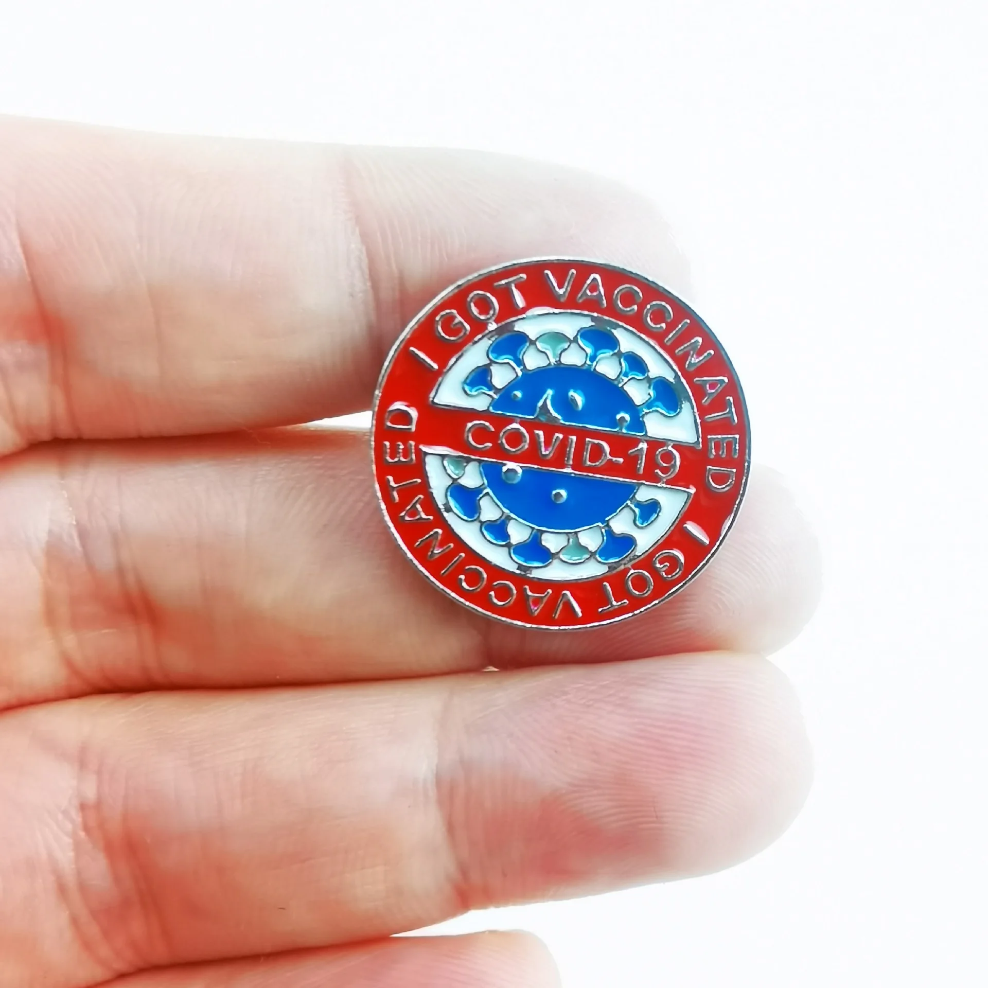 Creative Medical Series Brooch COVID-19 Vaccine Planting Commemorative Logo Badge