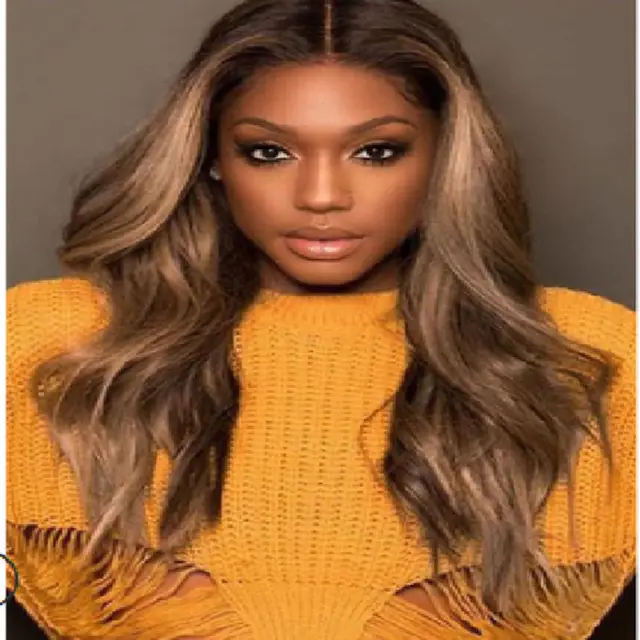 Bleaching And Dyeing Mid length Curly Hair COSS Brown Gradient Anime Wig New Female Chemical Fiber Headgear - Shop at LoveMi