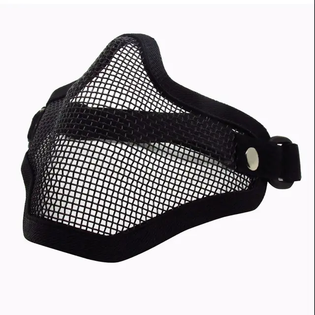 Military Fans Equipped With Outdoor Self defense Steel Wire Sports Mask For Men And Women Black - Shop at LoveMi