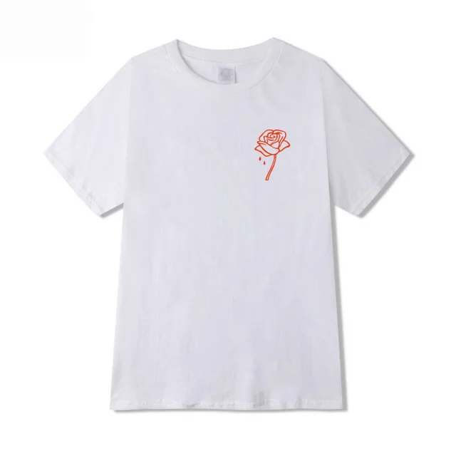 Asap Rocky Ymas Dayyamborghini High T Shirt Hand Painted Elements Short Sleeved T Shirt White - Shop at LoveMi