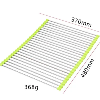 Sink Bowl Rack Stainless Steel Drain Rack Foldable Kitchen Sink Sink Sink Dish Rack Green 25 Tube S - Shop at LoveMi