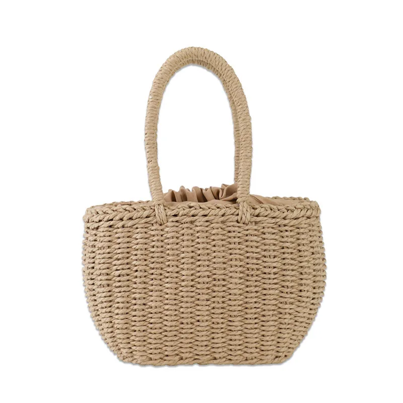 Yogodlns Hot Women Straw Bags Woven Bag Summer Beach Rattan Shoulder Bag Bamboo Bag Large Handbag Purse Fashion Shoulder Bag Tan - Shop at LoveMi