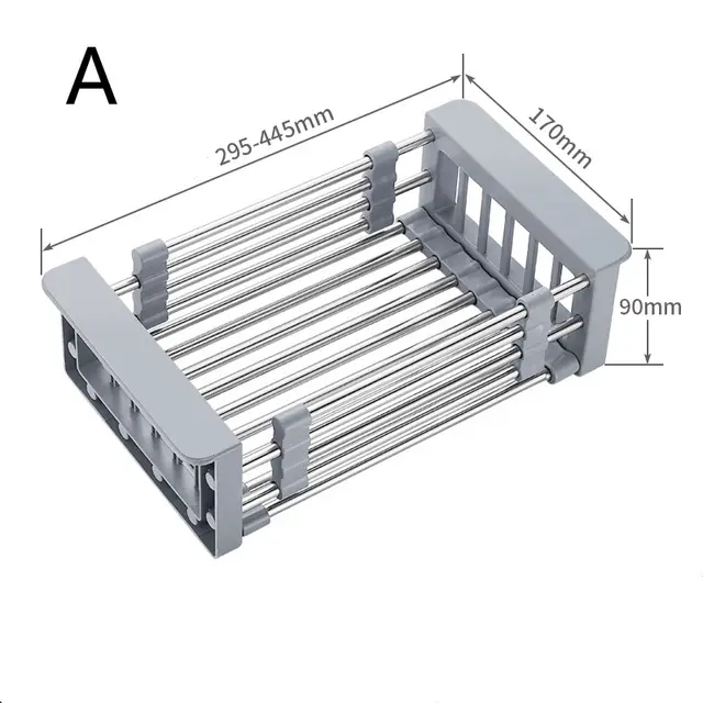 Kitchen Sink Rack For Dishes And Chopsticks Above The Sink, Sink Drain Basket Drain Dish Rack Dish Storage Rack Retractable - Shop at LoveMi