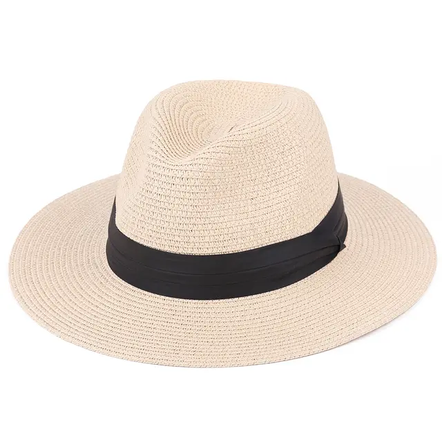 Outdoor Sunscreen Fisherman Tide Panama Sun Men'S Women'S Sunshade Beach Seaside Holiday Hat B Beige - Shop at LoveMi