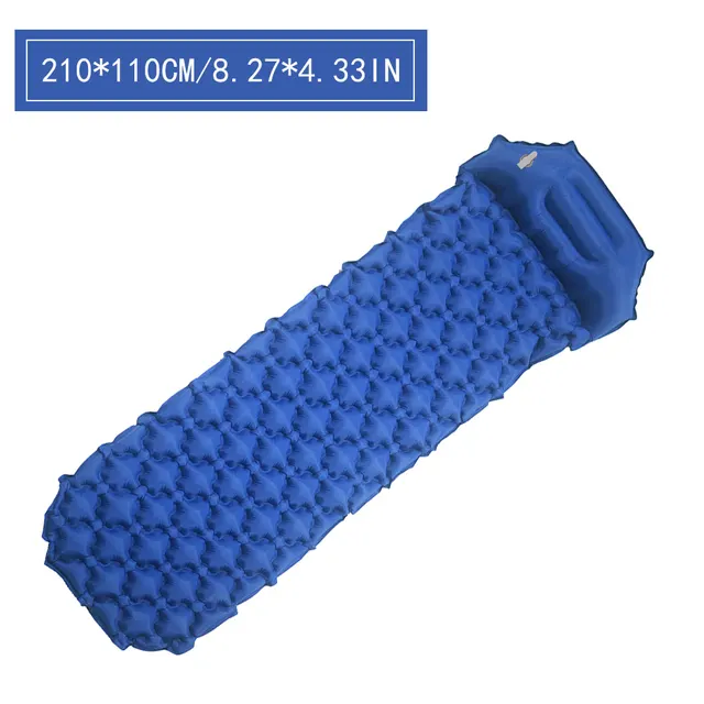 Outdoor Camping Sleeping Pad Single And Double Ultra light Air Cushion Storage Portable Nylon Beach Moisture proof Cushion Inflatable Cushion Roy... Royal Blue - Shop at LoveMi