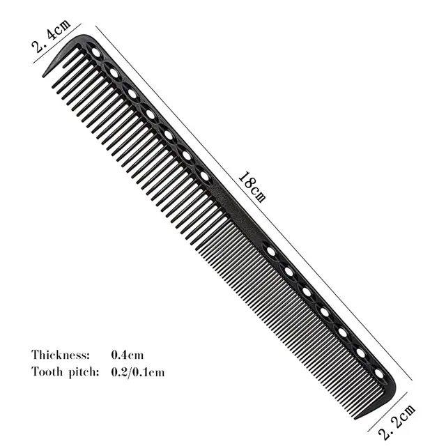 Comb Professional Hair Cutting Comb Thin And Dense Comb Export Haircut Comb Two Sided Hairdressing Comb Black - Shop at LoveMi