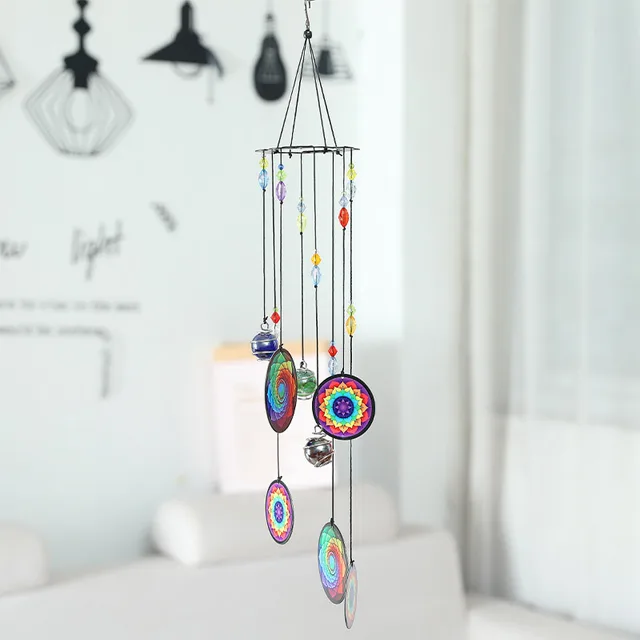 Creative Printed Iron Sheet Metal Feng Shui Wind Chime Pendant A2 - Shop at LoveMi