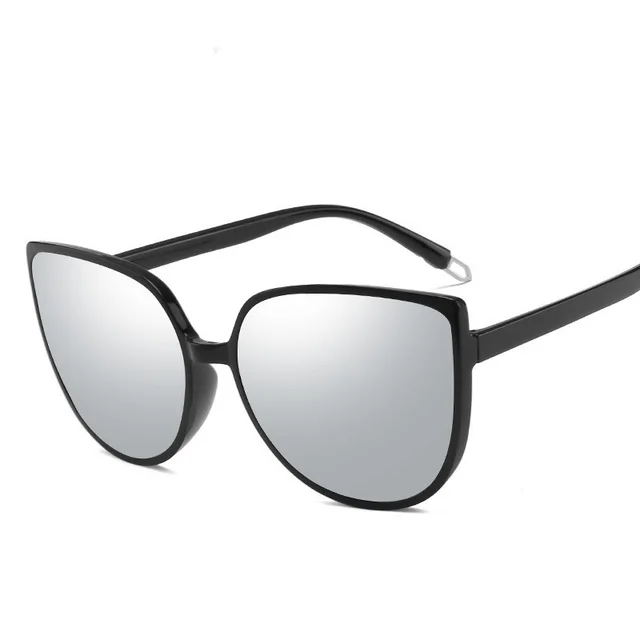 Colorful Sunglasses Men's And Women's Cat Eye Sunglasses Retro Glasses Belt Black And White - Shop at LoveMi