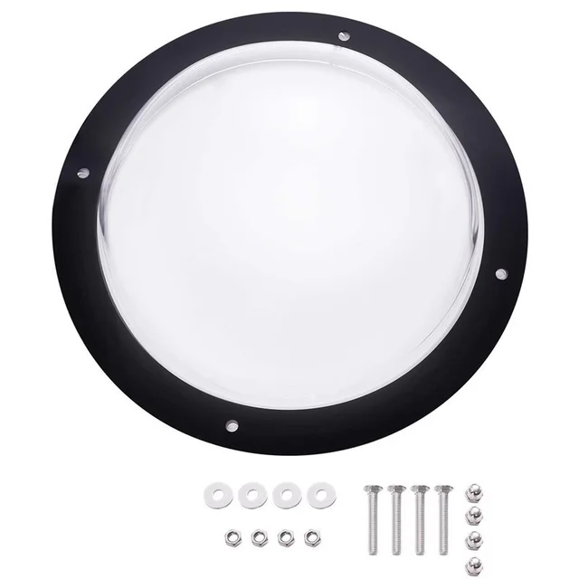Acrylic Window Transparent Semi circular Cover Pet Fence Window Black - Shop at LoveMi