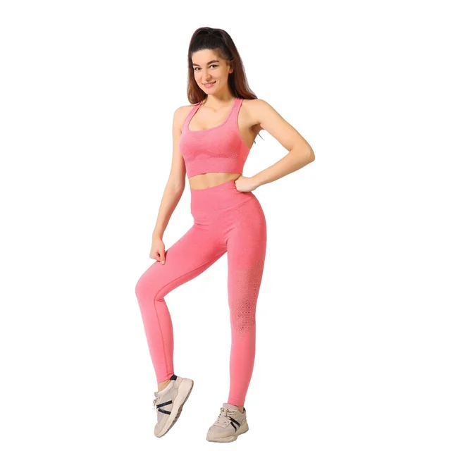 Peach Buttocks Gradient Outdoor Fitness Suit Orange - Shop at LoveMi