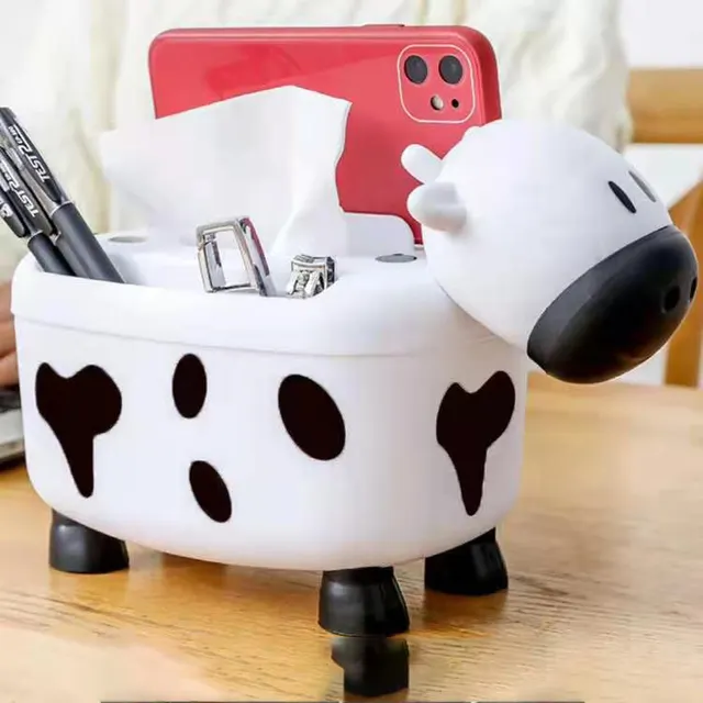 Household Small Cow Tissue Storage Box Black - Shop at LoveMi