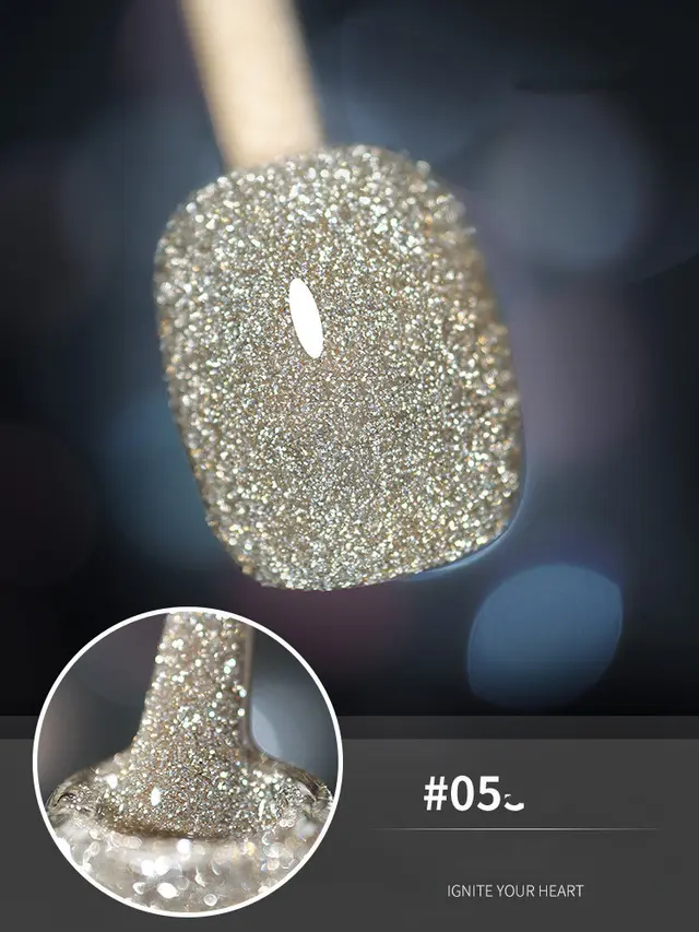 10ml Glitter Nail Gel Polish Primer UV Nail Gel Varnish 5Style - Shop at LoveMi