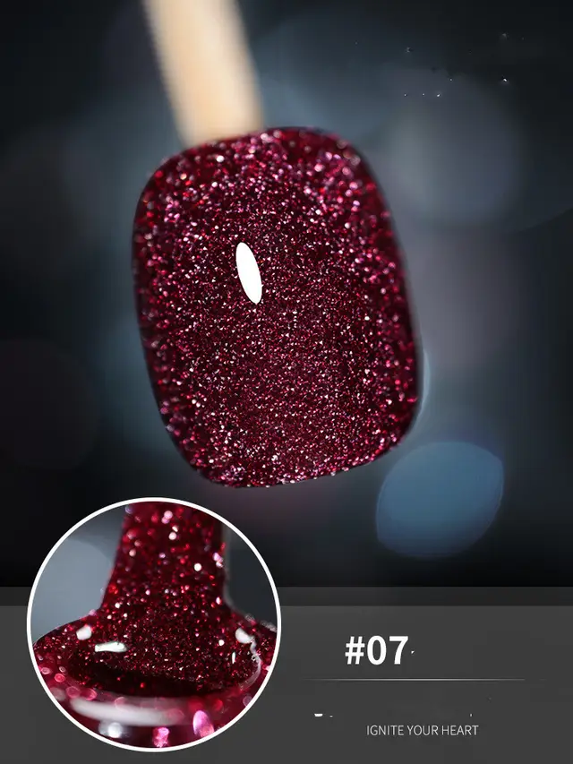 10ml Glitter Nail Gel Polish Primer UV Nail Gel Varnish 7Style - Shop at LoveMi
