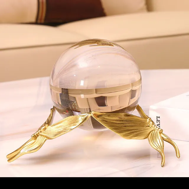 European Modern Copper Crystal Ball Home Furnishing Decoration Short - Shop at LoveMi