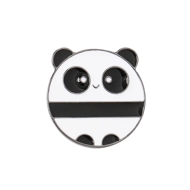Panda Brooch Japanese Cute Cartoon Pin Ins Men And Women Metal Personality Badge Couple Bag Clothes Decoration As Shown - Shop at LoveMi