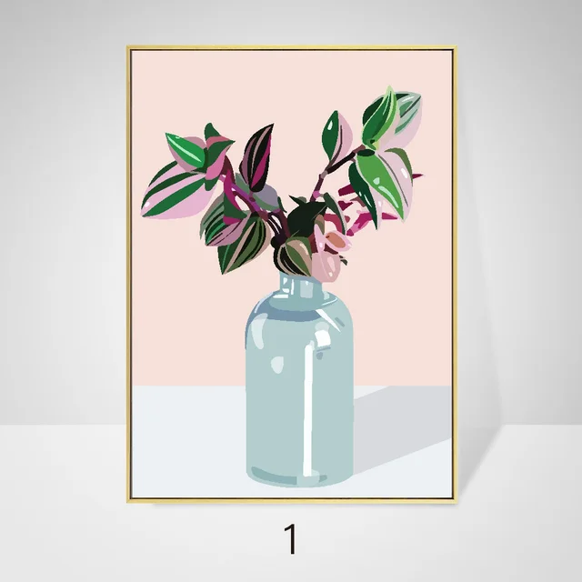 Green Radish Plant Grass Scandinavian Wall Art Print Canvas Painting Nordic Posters And Prints Wall Pictures For Living Room - Shop at LoveMi