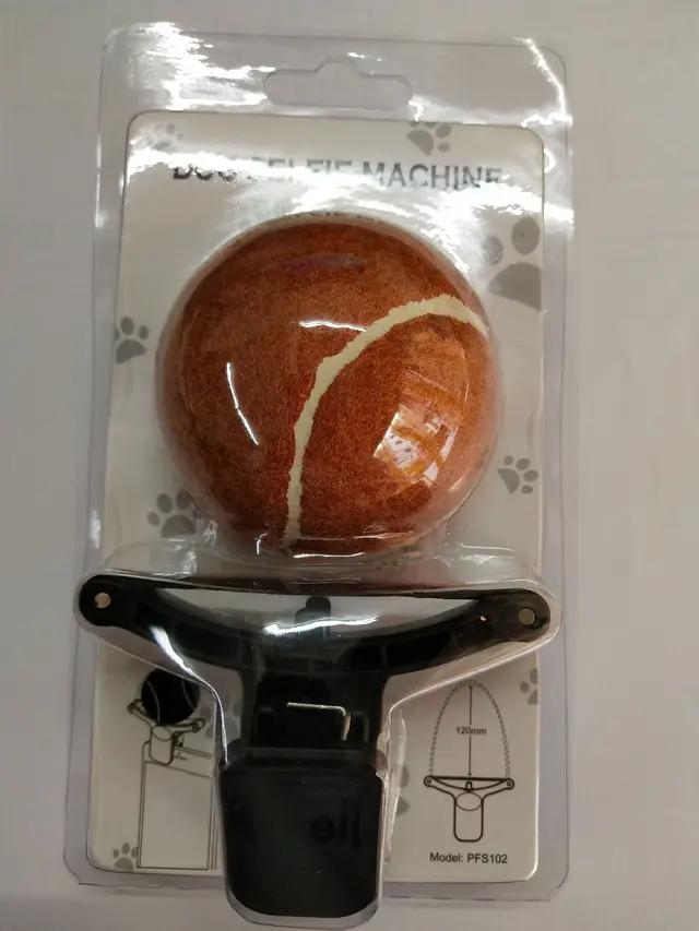 Pet photo props toy pet photo selfie artifact funny dog camera phone clip tennis selfie clip Brown - Shop at LoveMi