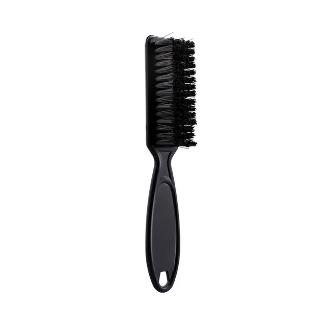 Retro Gradient oil Head Electroplating Broken Hair Sweeping Neck Cleaning Beard Brush Hair Salon Hairdressing Black - Shop at LoveMi